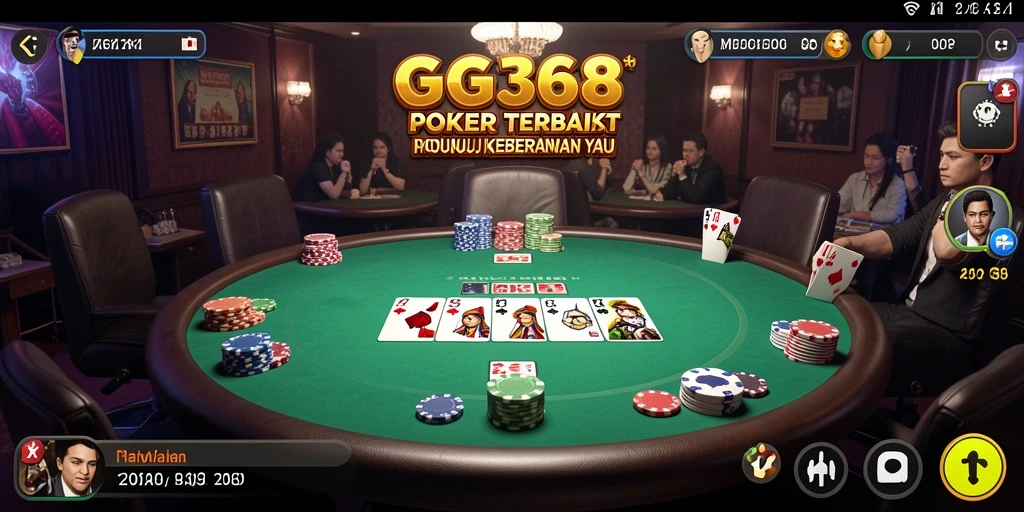 Screenshot gameplay GG368 menampilkan aksi poker yang mendebarkan.