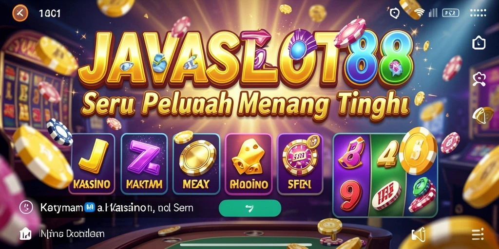 Screenshot utama JAVASLOT88 menampilkan gameplay Kasino yang mendebarkan.