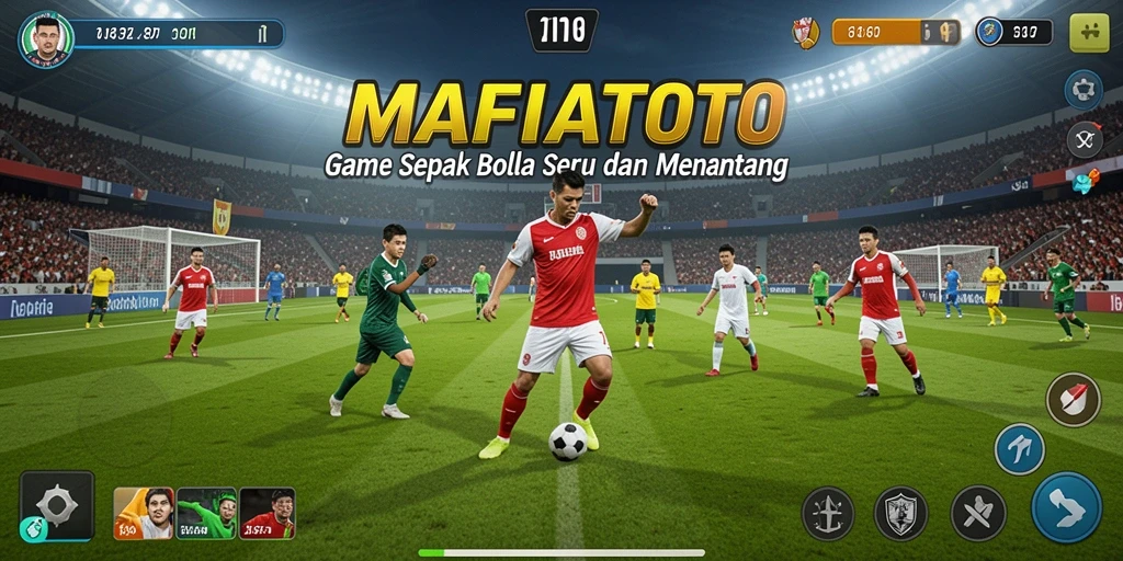 Gameplay MAFIATOTO yang mendebarkan dalam pertandingan sepak bola.
